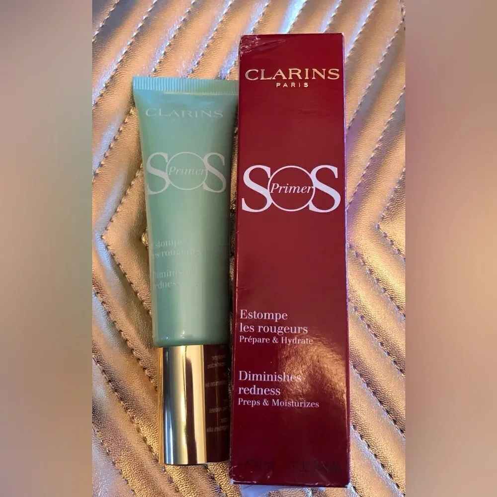 CLARINS - NWT - SOS Primer in Green (04). Corrects Redness. 1 oz/Non-Perfect Box
